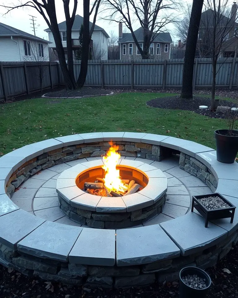 Sunken Fire Pit with Seating