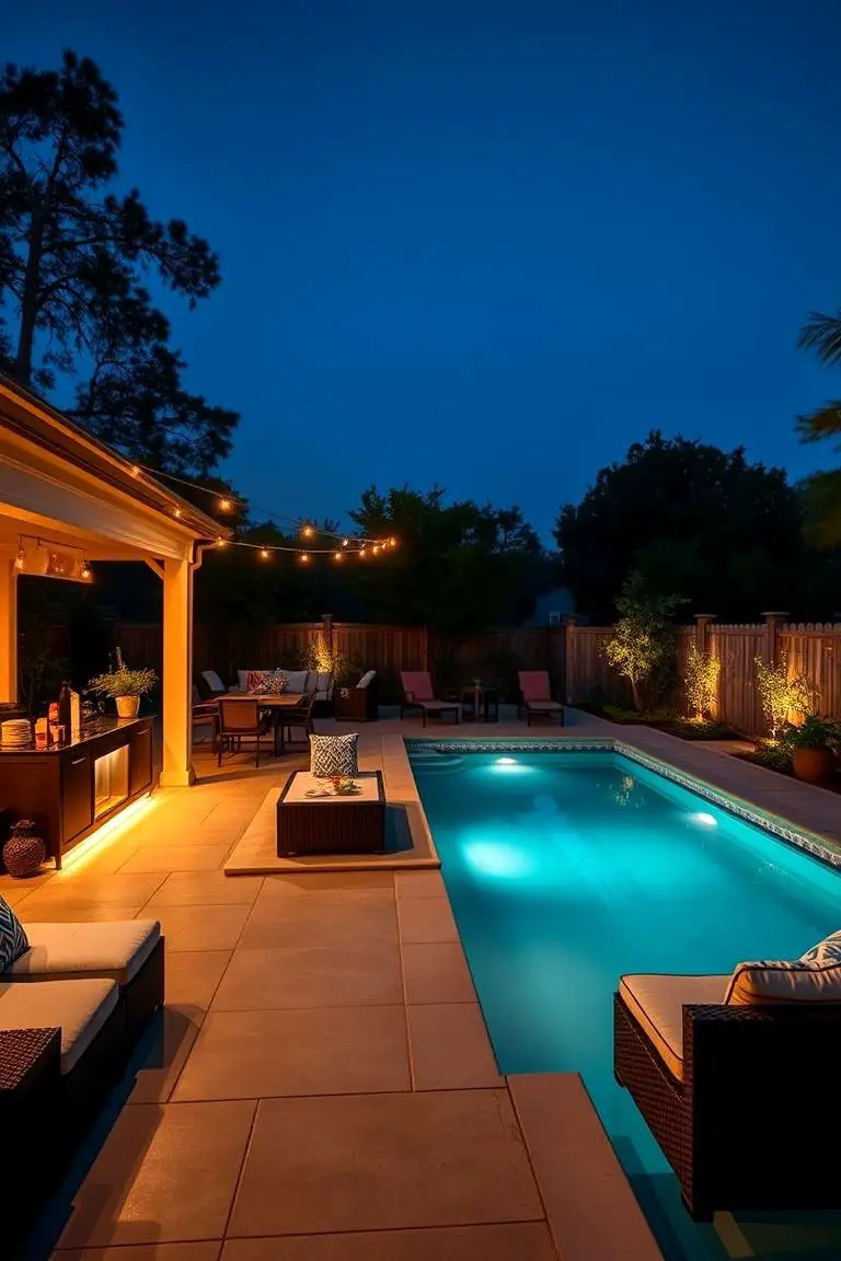 Outdoor Entertaining Area by the Pool
