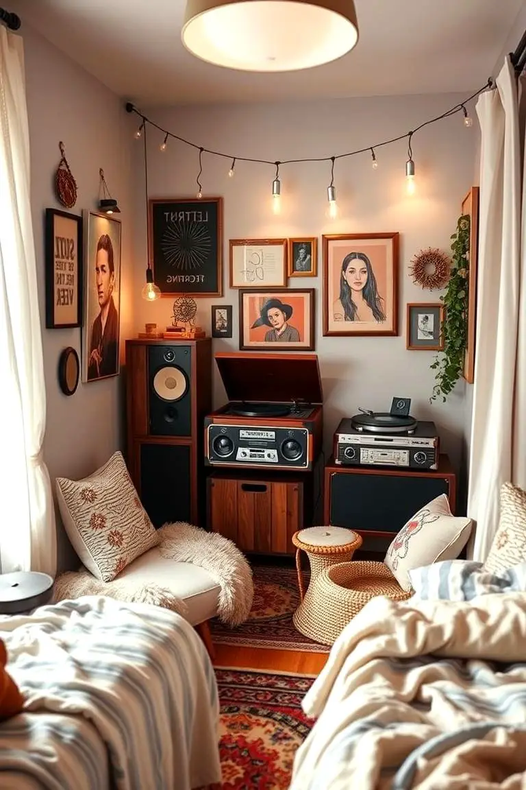 Vintage Record Player Nook