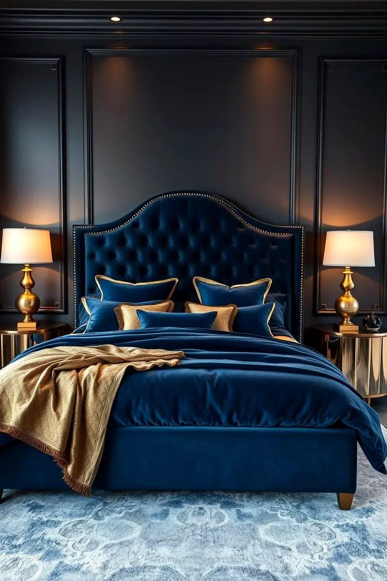 Elegant Navy Blue Ensemble