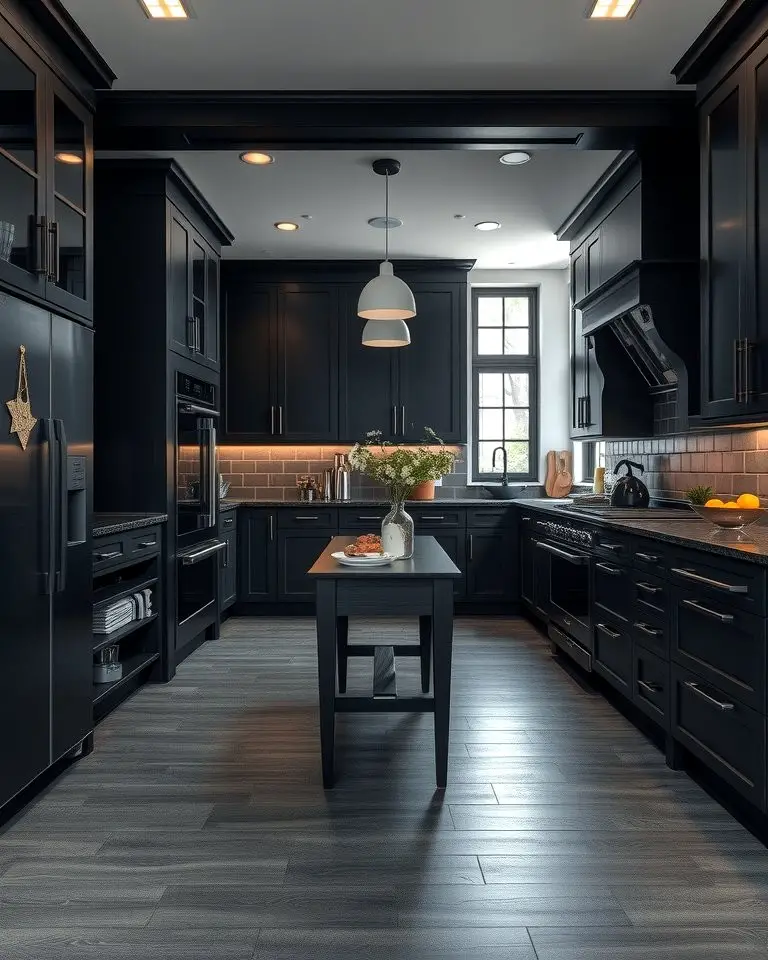 Subtle Drama with Dark Floors