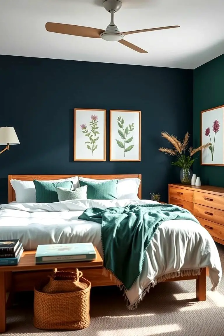 Navy Blue and Emerald Green Harmony