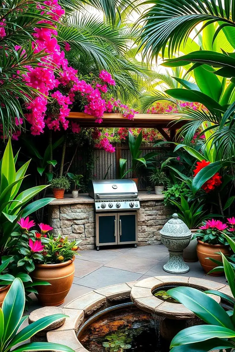 Tropical Garden BBQ Escape