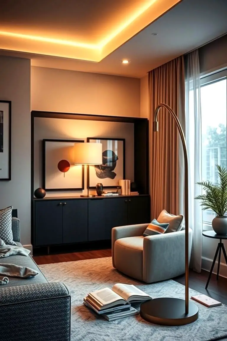 Arc Floor Lamp for Reading Nook