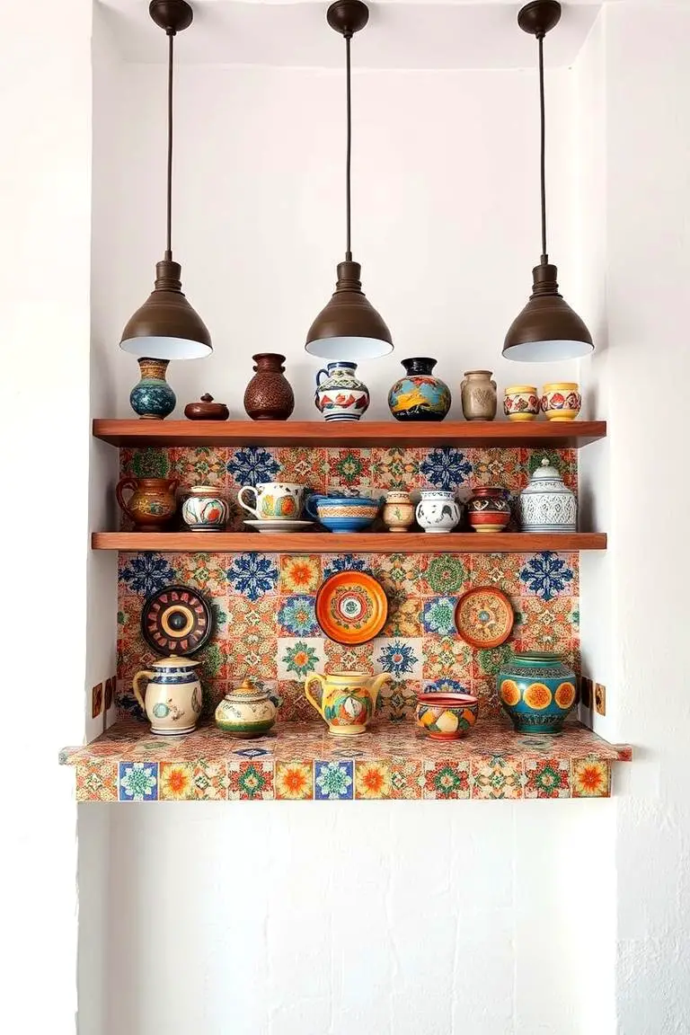 Artistic Mosaic Shelf