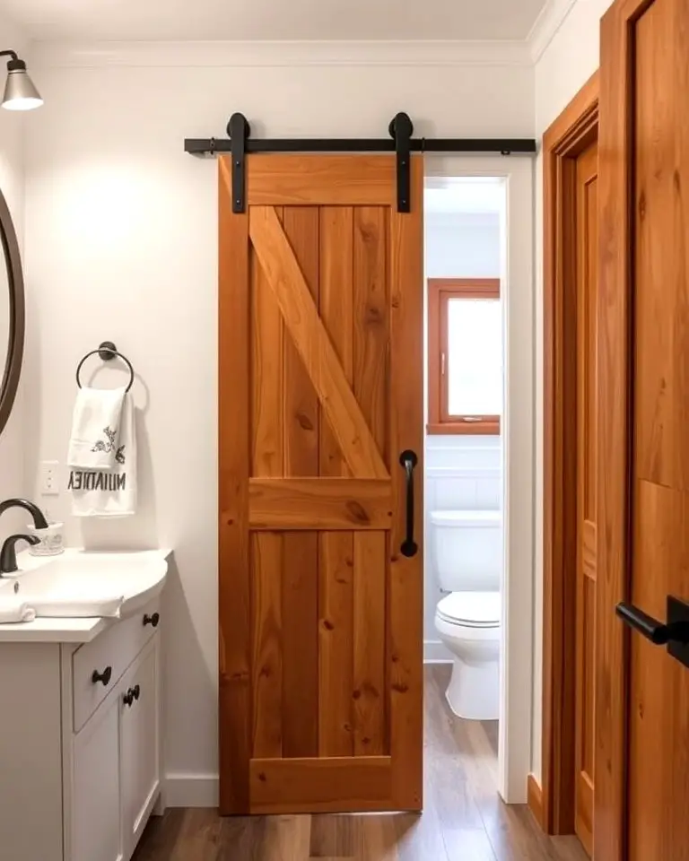 Sliding Barn Door for a Rustic Touch