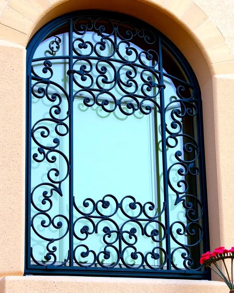 Wrought Iron Grilles for Decorative Security