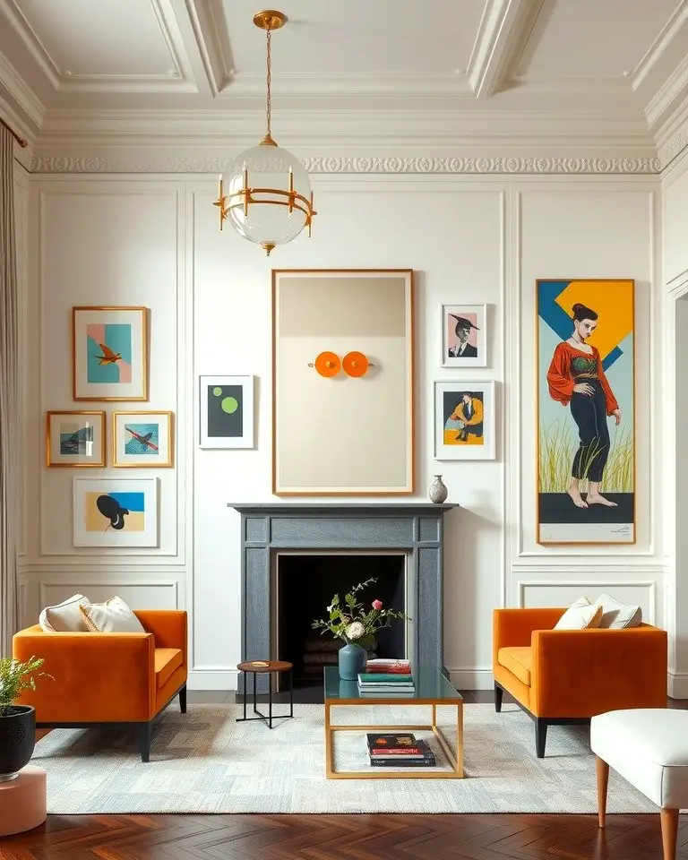 Statement Artwork on Neutral Walls