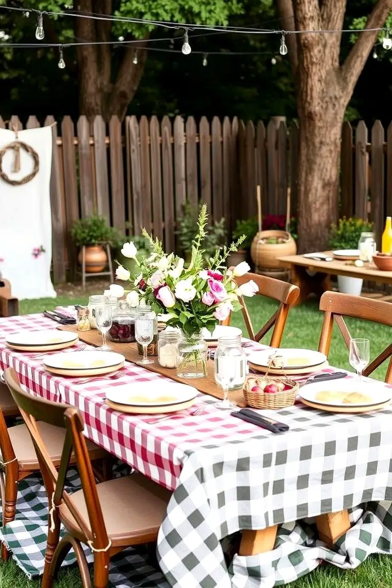 Rustic Outdoor Picnic Setup