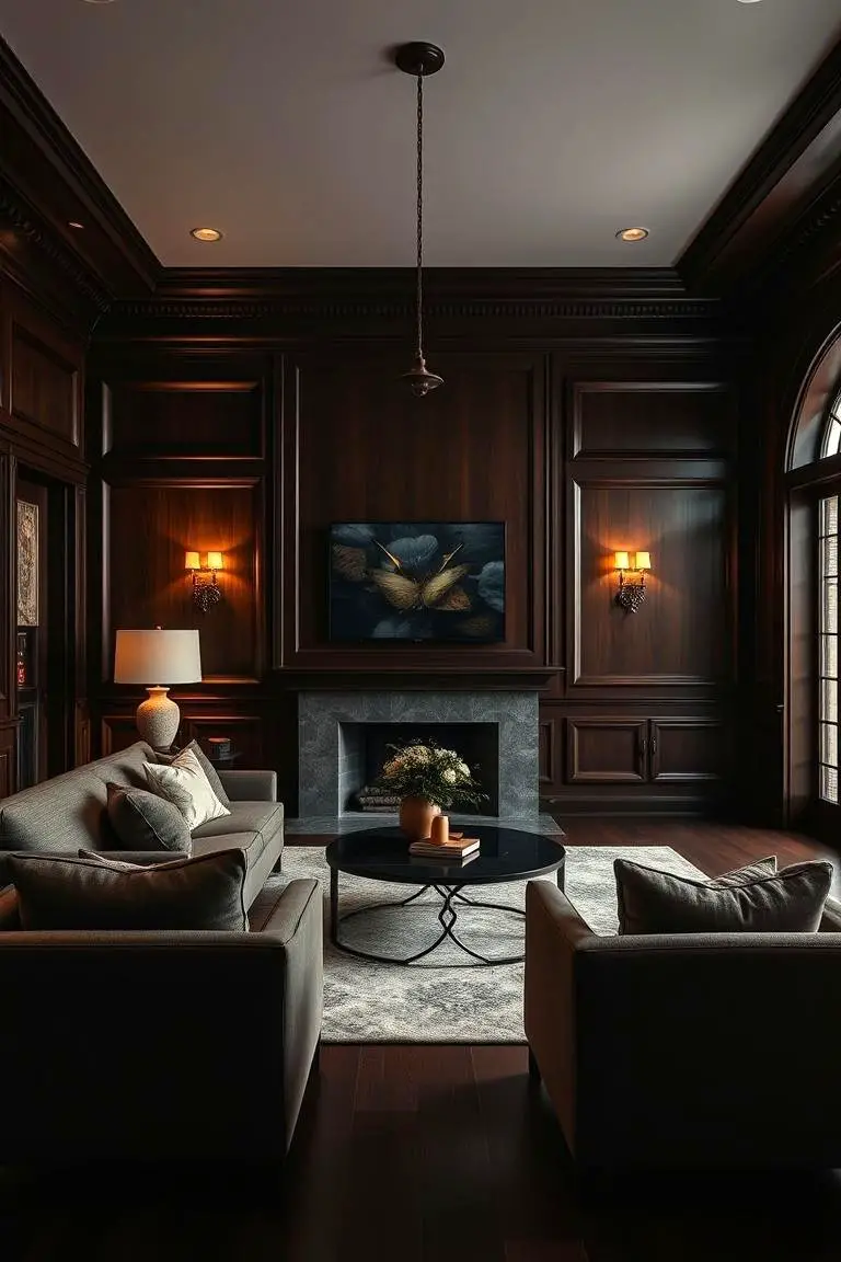 Dark Wood Wainscoting