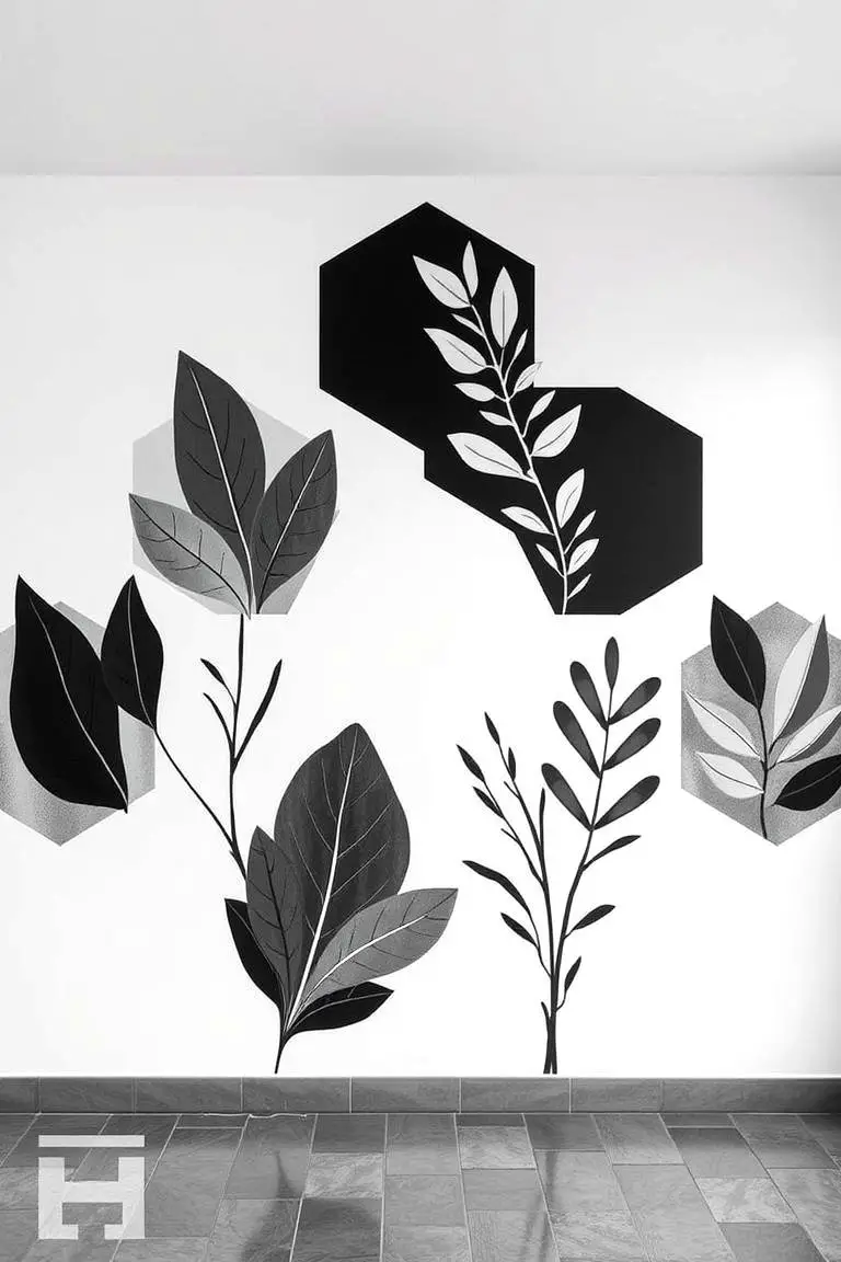 Geometric Garden Mural
