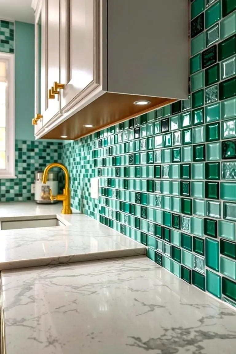 Artistic Mosaic Green Flair