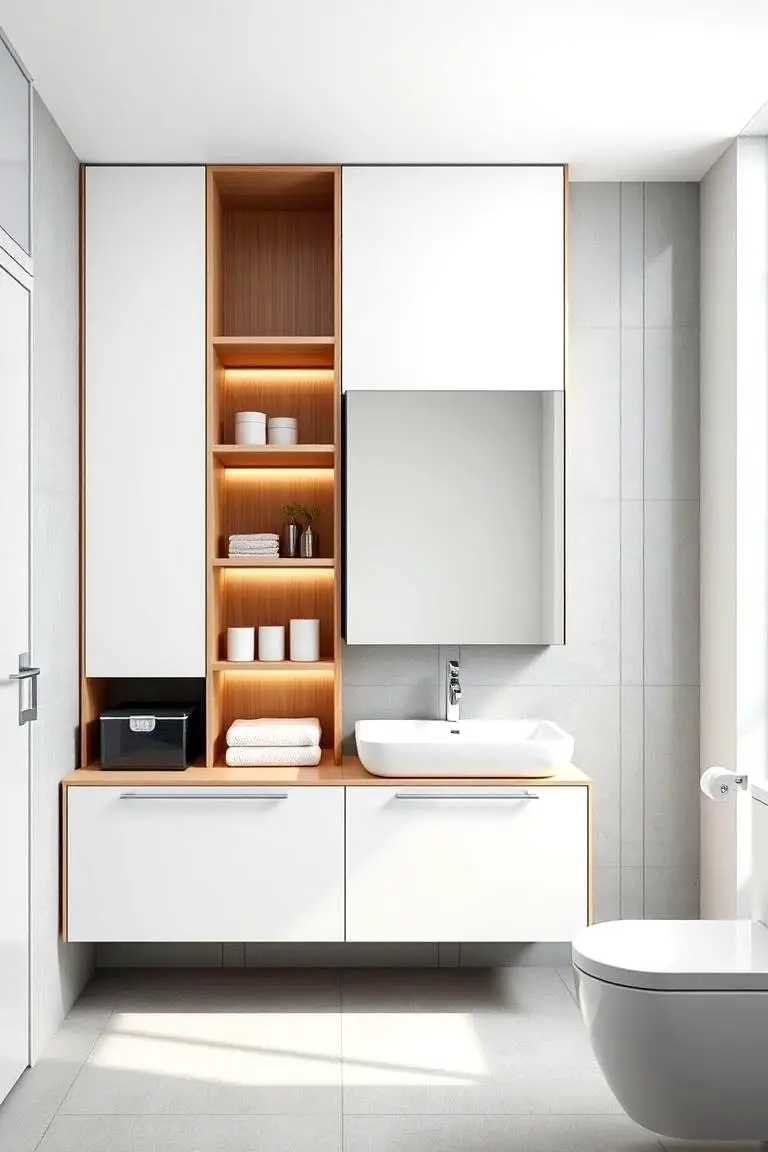 Contemporary Floating Storage Unit