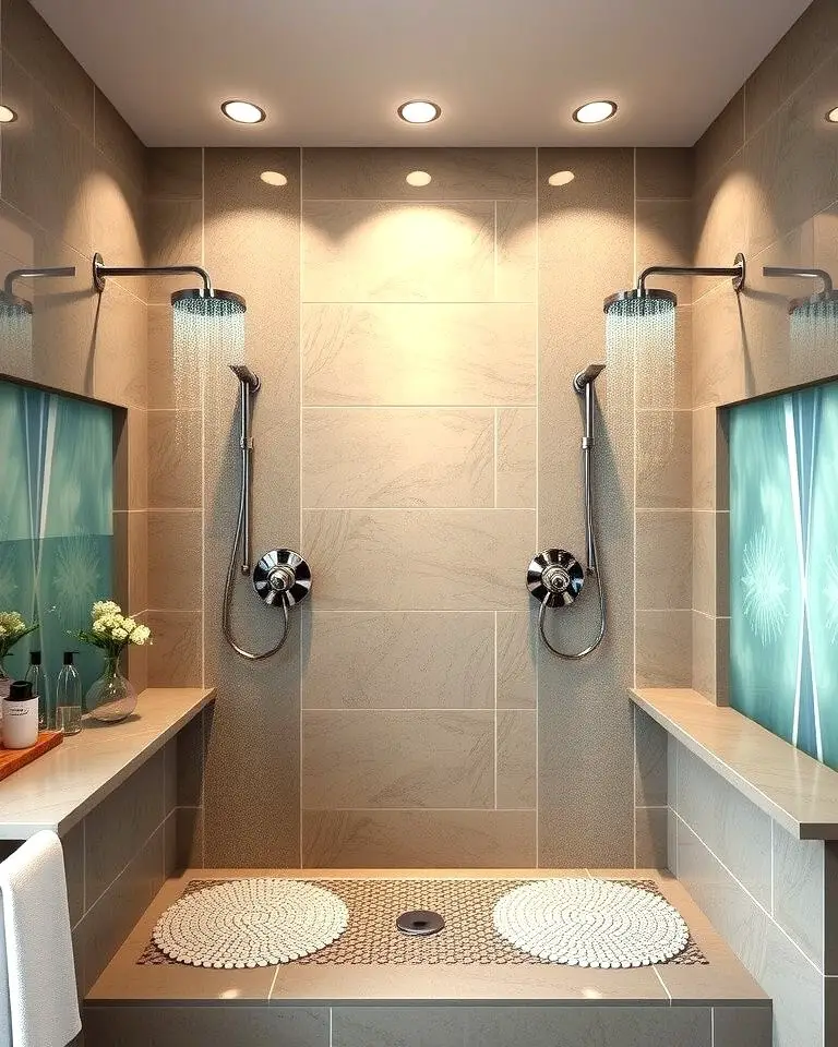Double Shower with Body Jets