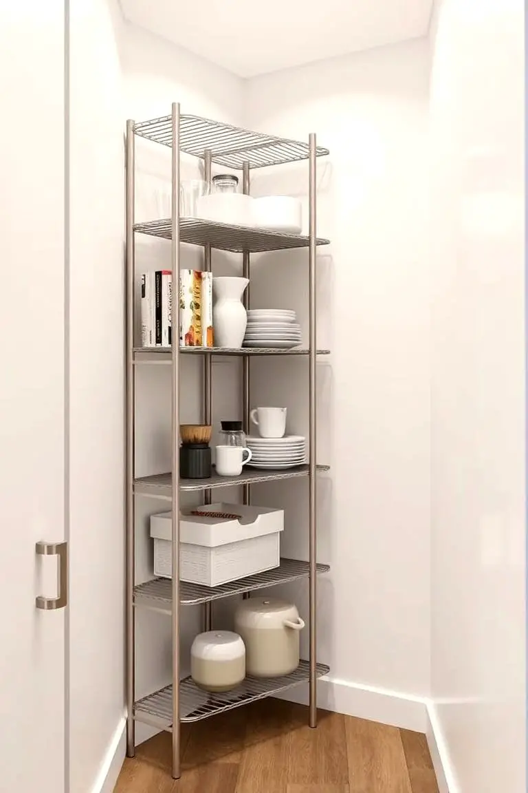 Compact Storage Corner Rack