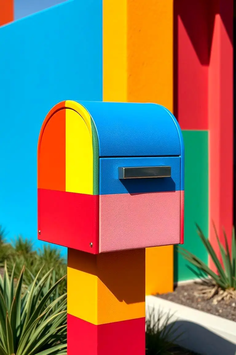 Bold Color Block Mailbox