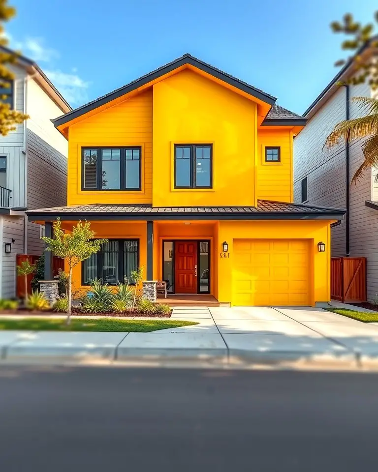 Modern Yellow with Contrasting Trim