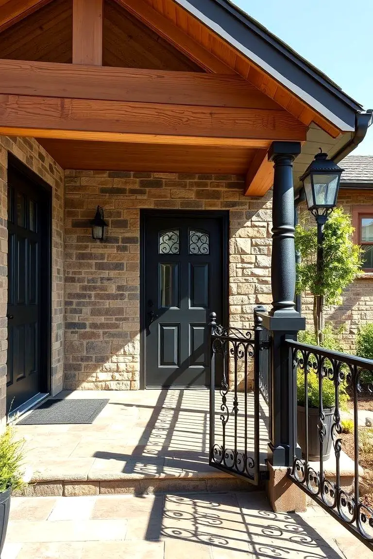 Rustic Black Wrought Iron Details