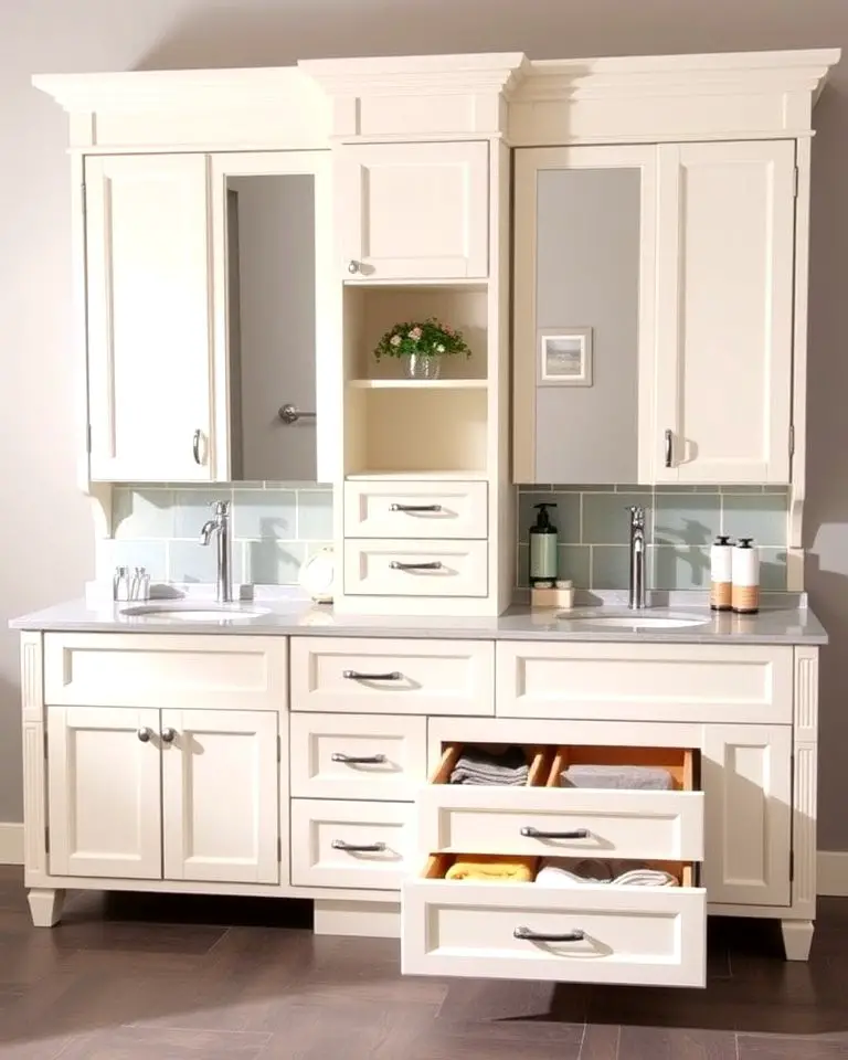 Double Vanity Cabinets for Shared Bathrooms