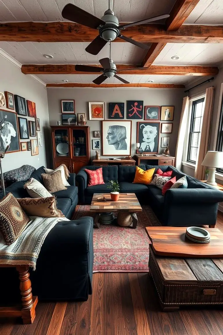 Eclectic Mix with Black and Wood