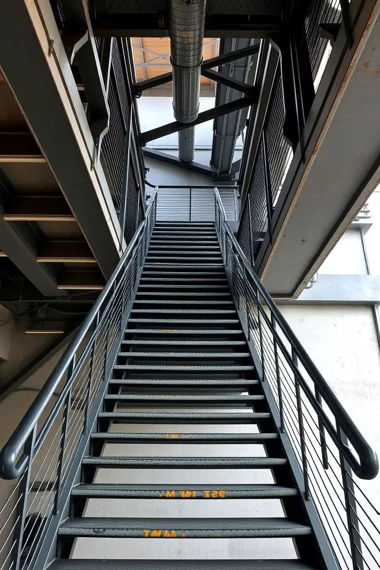 Industrial Metal Staircase
