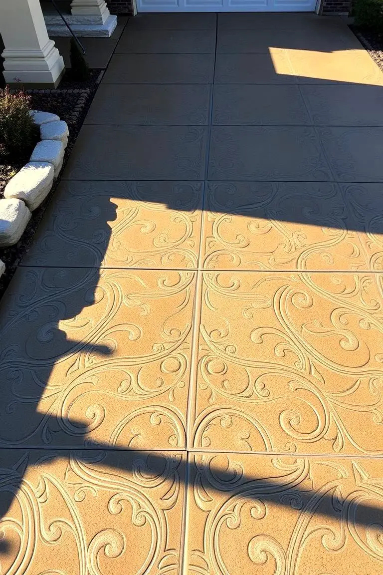 Engraved Concrete Driveway