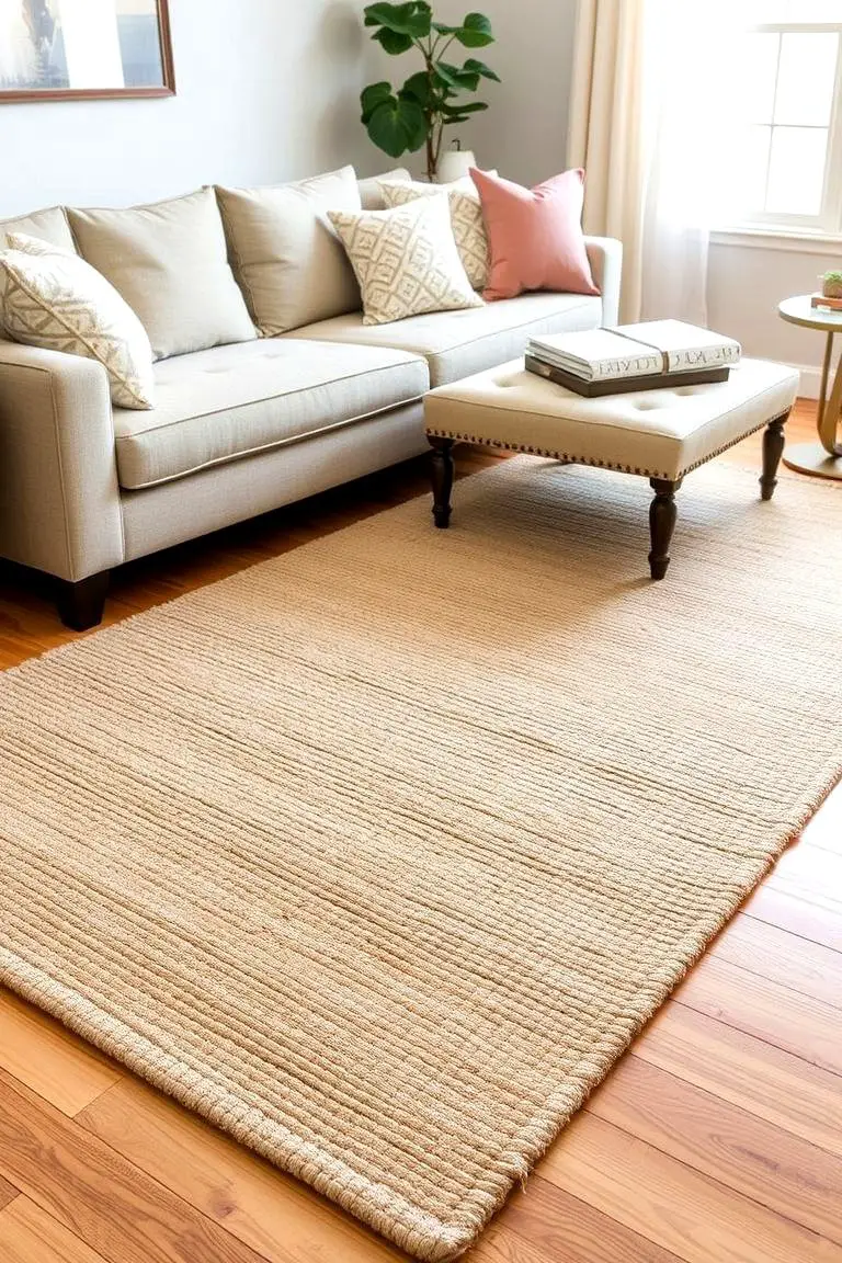 Layered Beige Rugs for Warmth