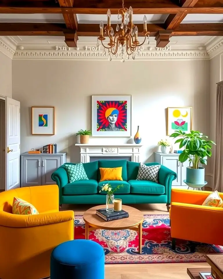 Egyptian Cotton Paired with Bold Furniture
