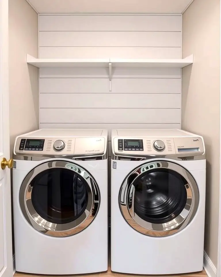Shiplap Behind the Washer-Dryer
