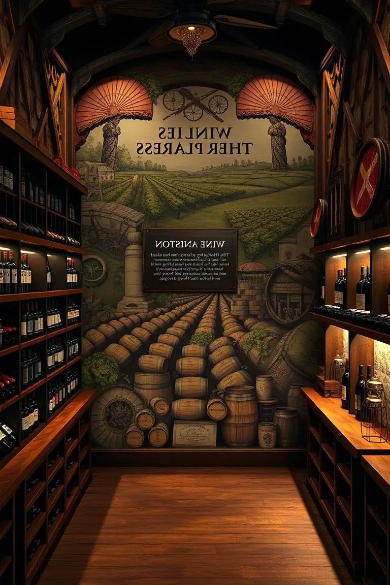 Wine Cellar Story Mural