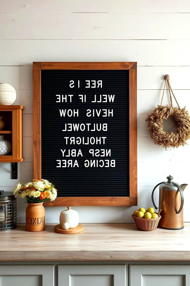 Rustic Letter Board Messaging