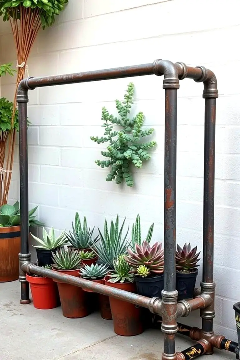 Industrial Pipe Succulent Frame