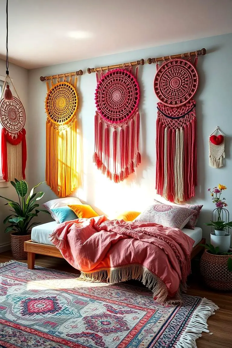 Colorful Macrame Wall Hangings