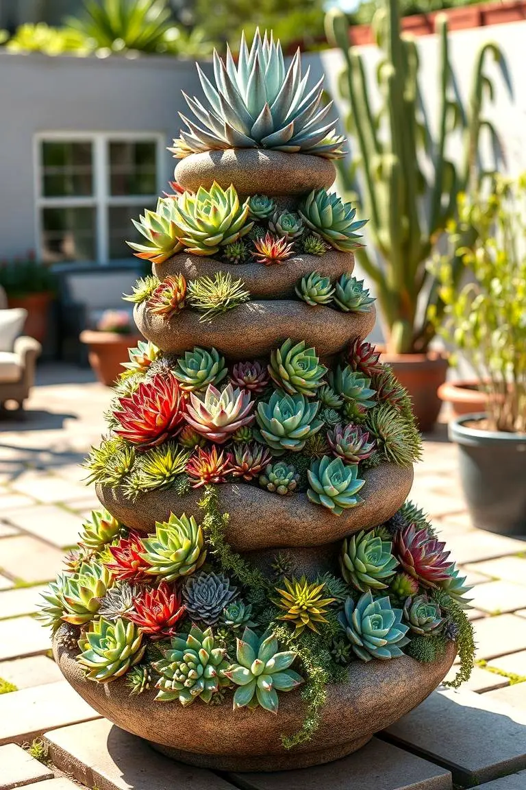 Multi-Tiered Succulent Display