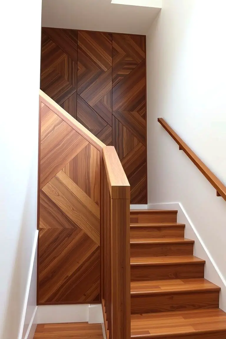 Geometric Patterned Wood Railing