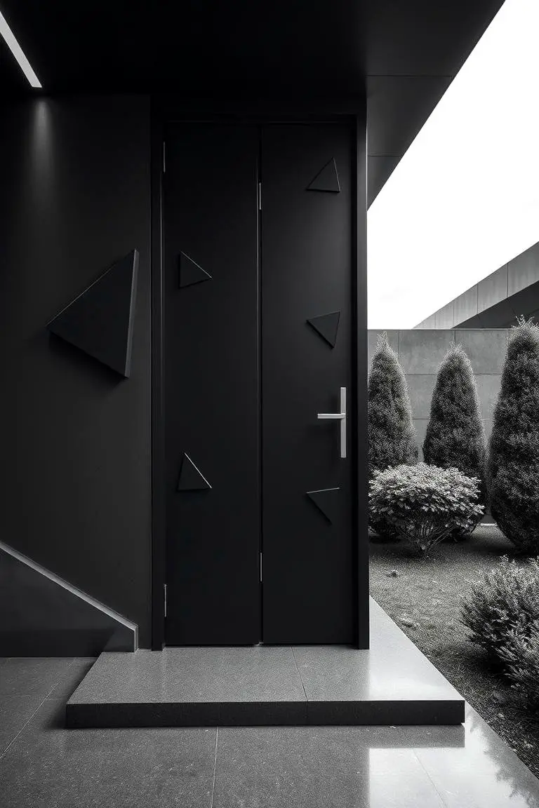 Streamlined Black with Geometric Patterns