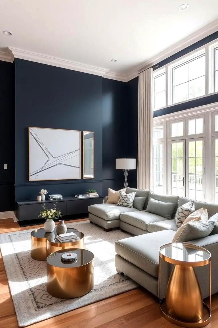 Elegant Navy and Soft Grey