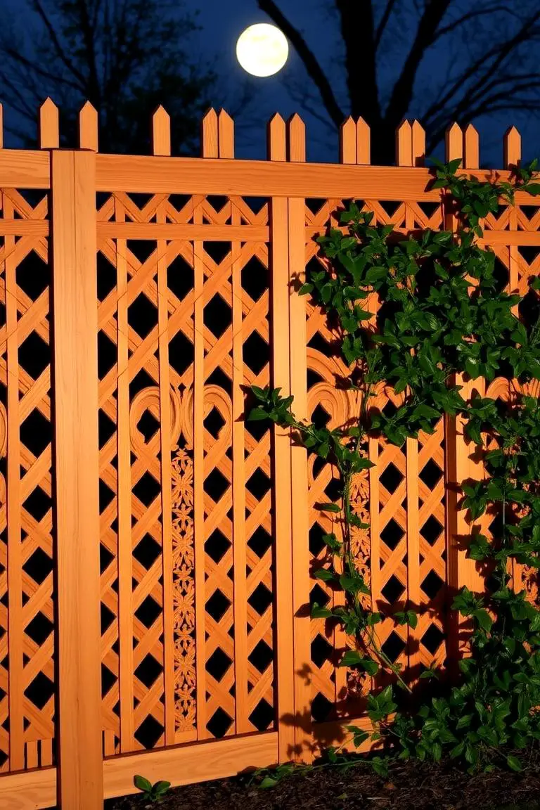 Cedar Lattice Fence
