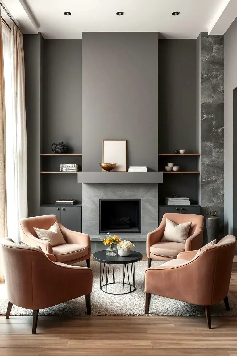 Dusty Rose and Stone Grey
