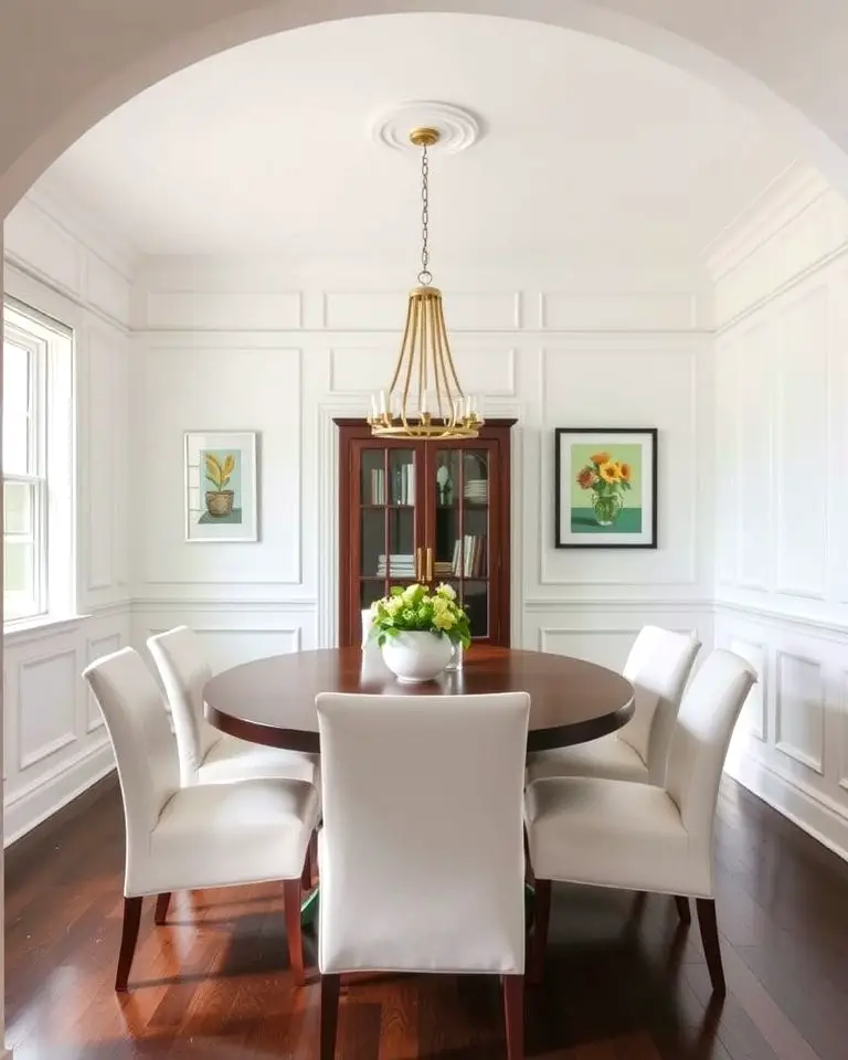 Classic White Wainscoting for a Timeless Look