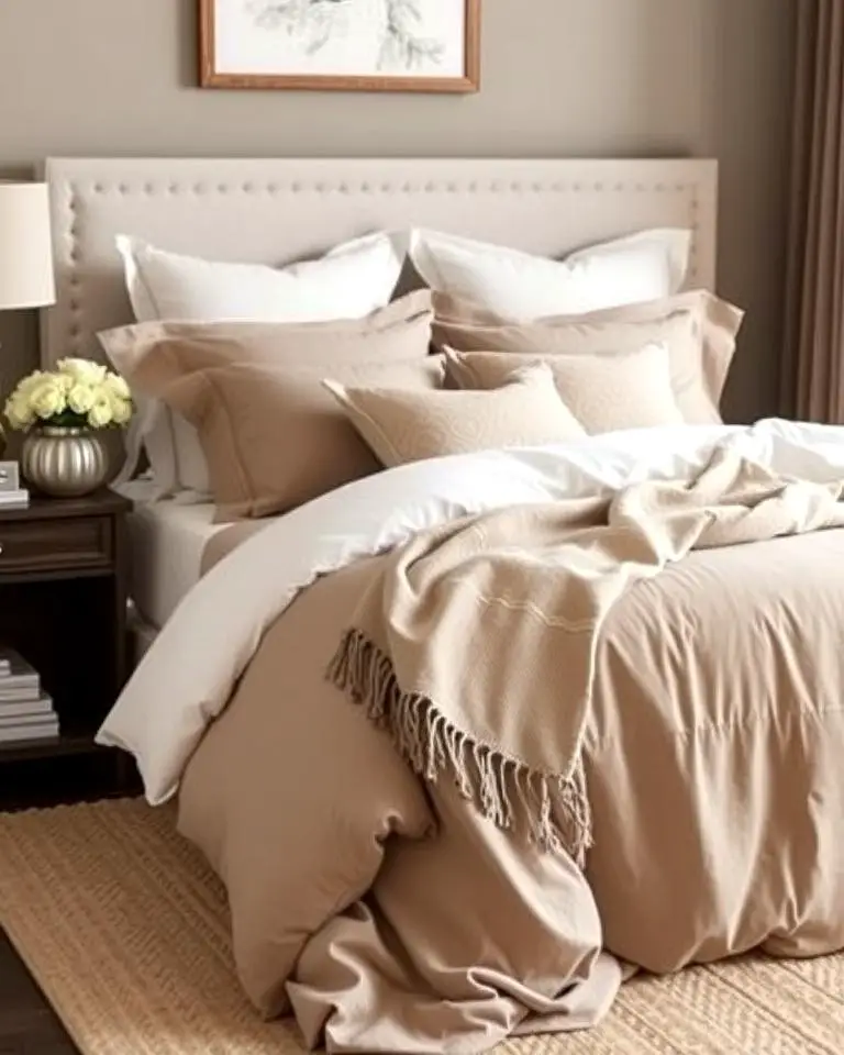 Taupe Bedding Layers