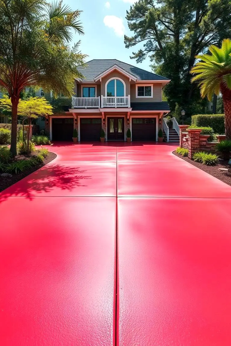 Colored Concrete Driveway