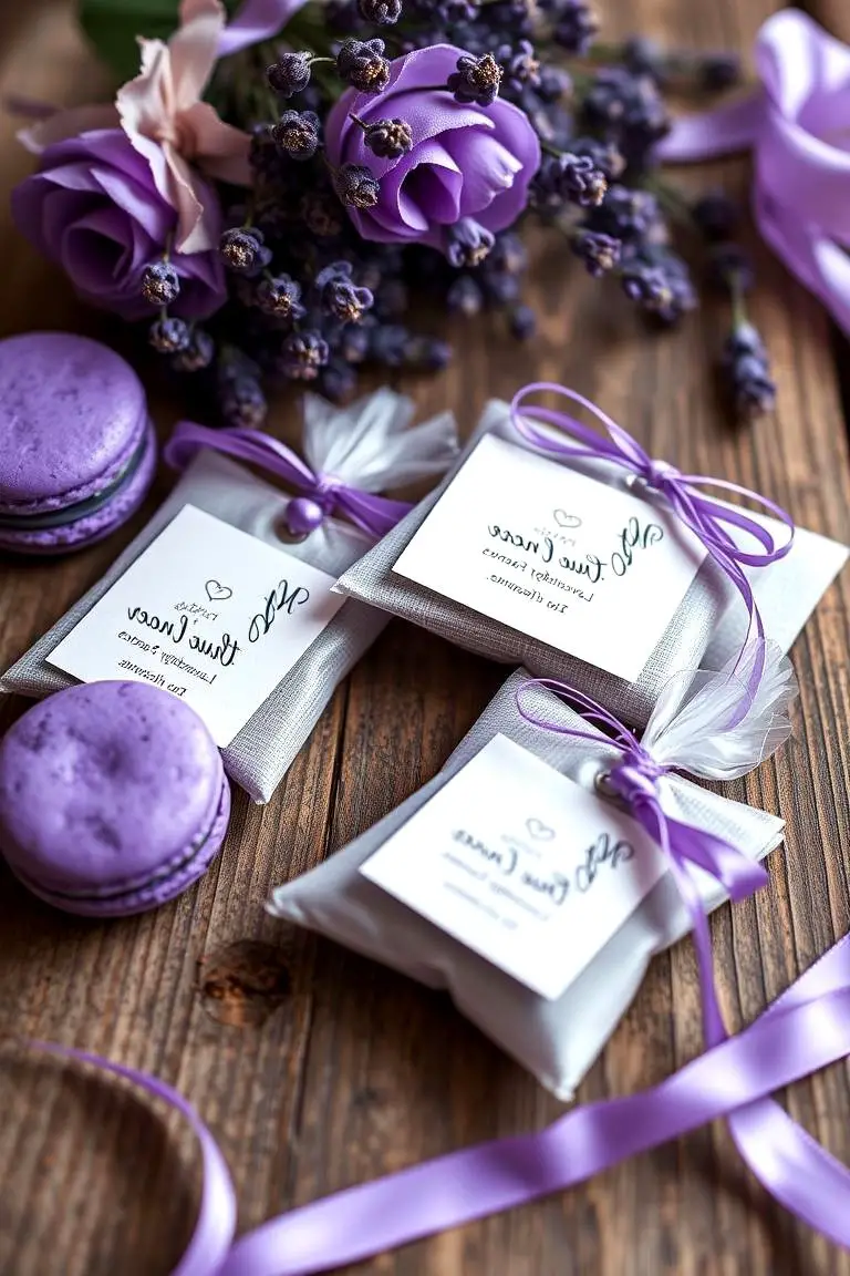 Purple Wedding Favors
