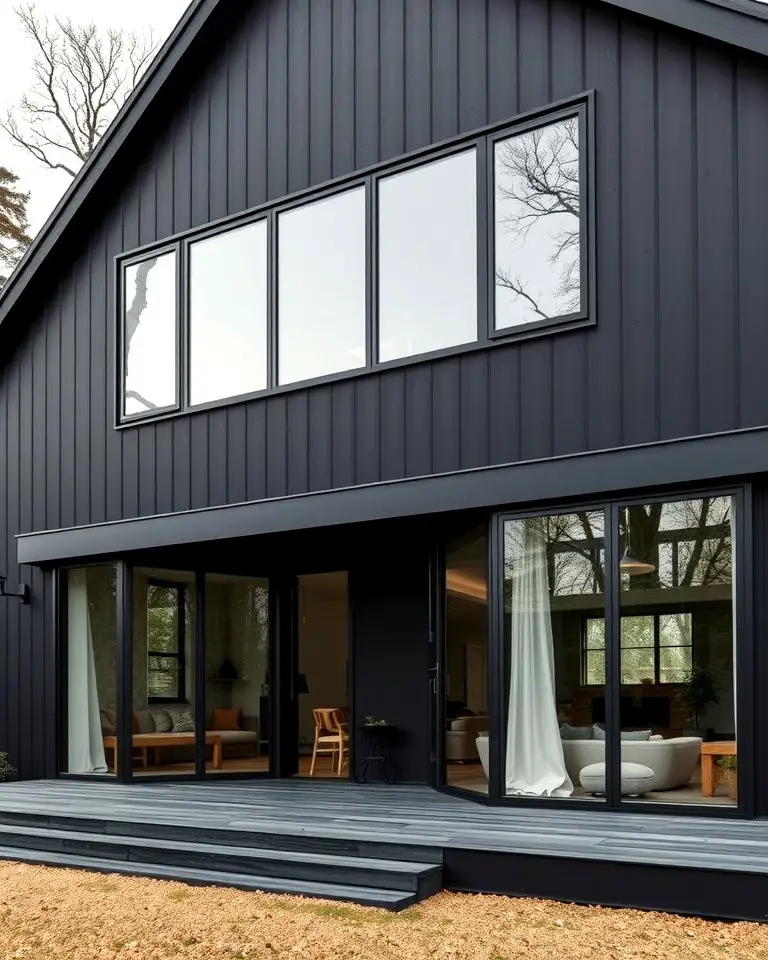 All-Black Exterior with Glass Accents