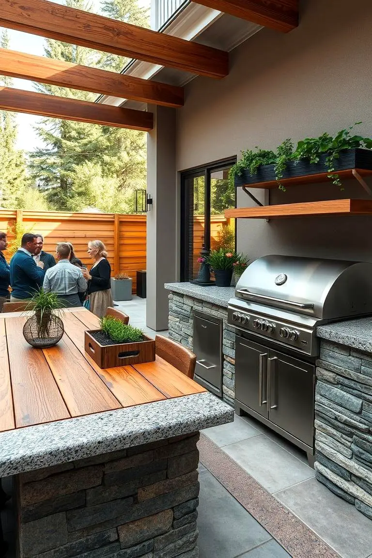 Functional Backyard Barbecue Station