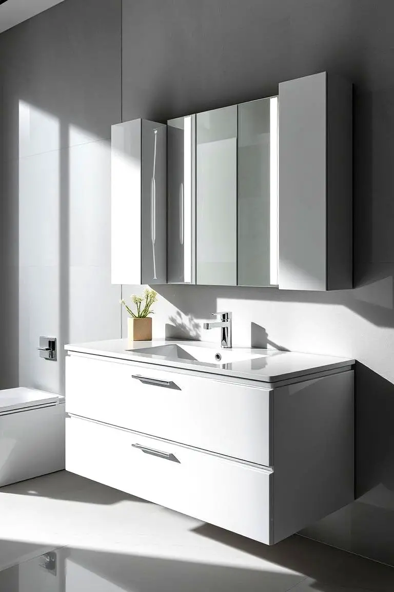 High-Gloss Contemporary Vanity