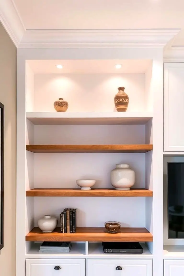 Integrated Shelf and Crown Molding