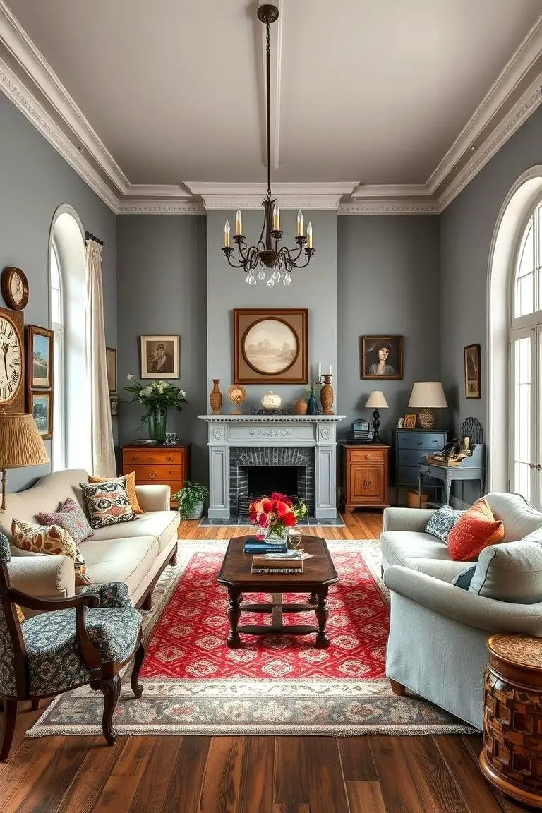 Vintage-Inspired Gray Decor