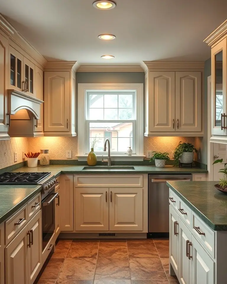 Classic Appeal with Olive Green Soapstone