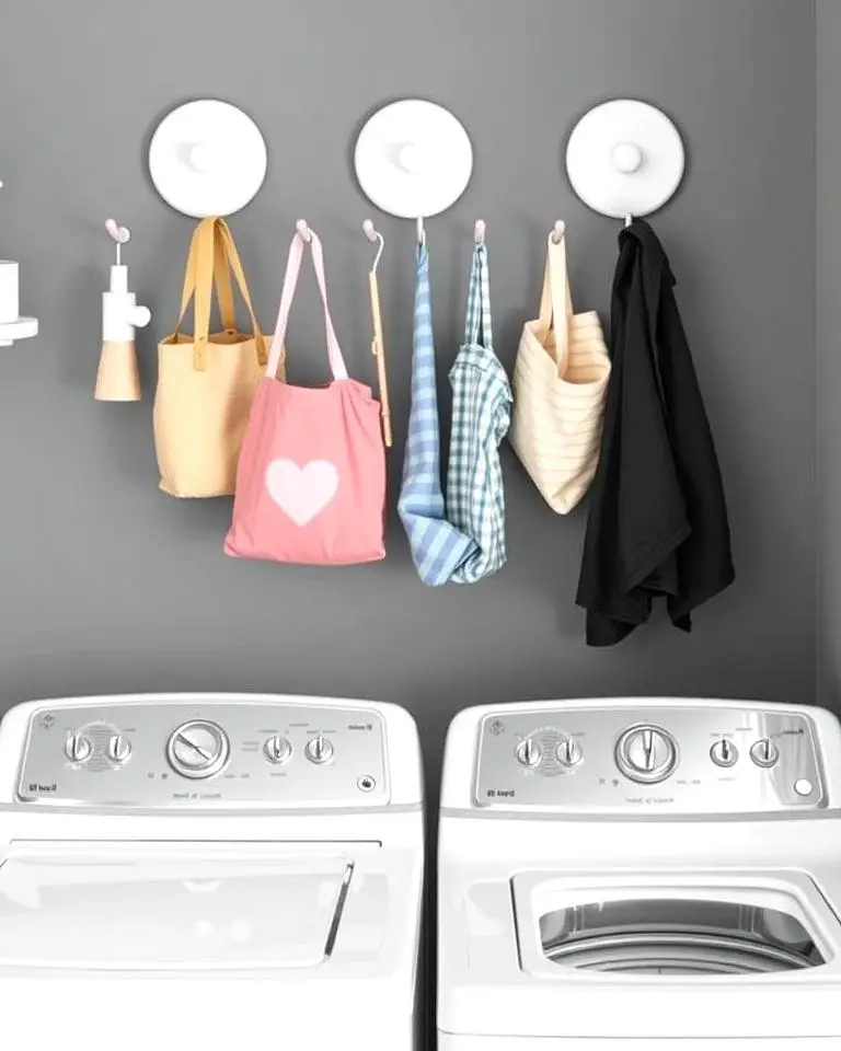 Wall-Mounted Hooks for Convenience